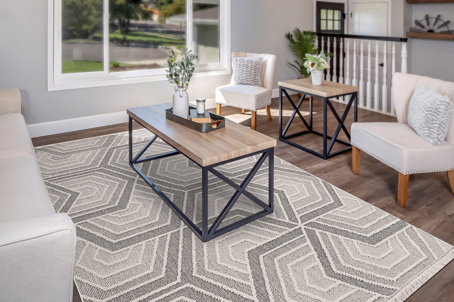 Seville Ivory/Grey Rug